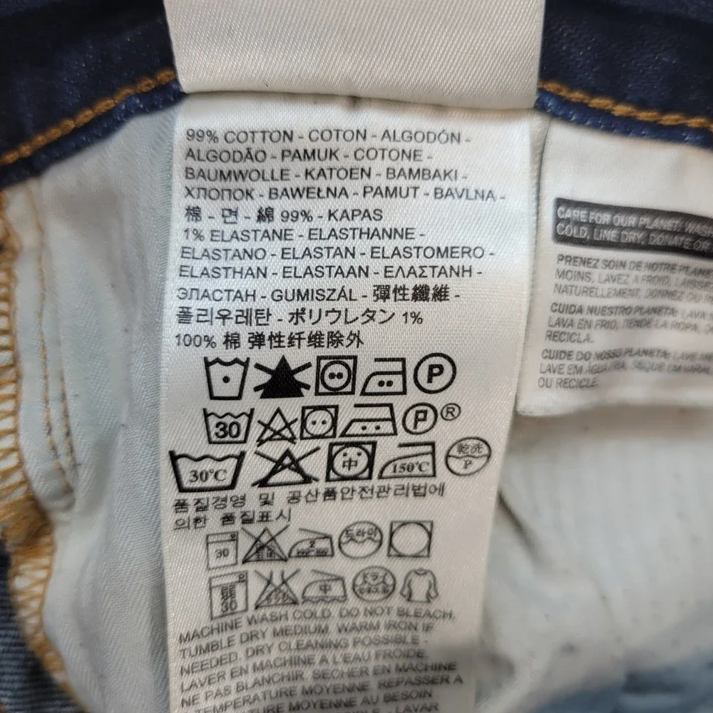 Levi's Skinny Jeans Mens 28x31 Blue Selvedge Dark Wash Denim‎